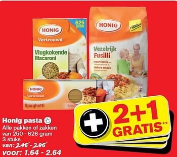Aanbiedingen Honig pasta - Honig - Geldig van 24/09/2014 tot 30/09/2014 bij Hoogvliet