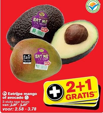 Aanbiedingen Eetrijpe mango of avocado - Eat Me - Geldig van 24/09/2014 tot 30/09/2014 bij Hoogvliet