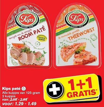 Aanbiedingen Kips paté - Kips - Geldig van 24/09/2014 tot 30/09/2014 bij Hoogvliet