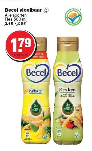 Aanbiedingen Becel vloeibaar - Becel - Geldig van 24/09/2014 tot 30/09/2014 bij Hoogvliet