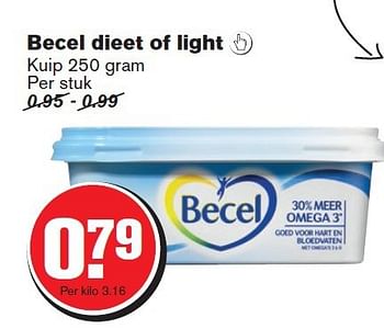 Aanbiedingen Becel dieet of light - Becel - Geldig van 24/09/2014 tot 30/09/2014 bij Hoogvliet