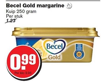 Aanbiedingen Becel gold margarine - Becel - Geldig van 24/09/2014 tot 30/09/2014 bij Hoogvliet
