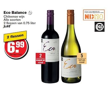 Aanbiedingen Eco balance chileense wijn - Rode wijnen - Geldig van 24/09/2014 tot 30/09/2014 bij Hoogvliet