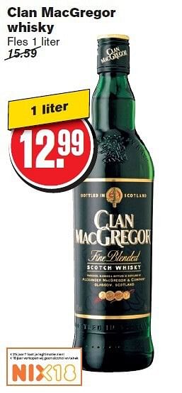 Aanbiedingen Clan macgregor whisky - Clan Macgregor - Geldig van 24/09/2014 tot 30/09/2014 bij Hoogvliet