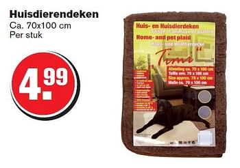 Aanbiedingen Huisdierendeken - Huismerk - Hoogvliet - Geldig van 24/09/2014 tot 30/09/2014 bij Hoogvliet