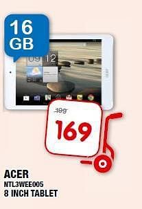 Aanbiedingen Acer ntl3wee005 8 inch tablet - Acer - Geldig van 24/09/2014 tot 05/10/2014 bij Maxwell