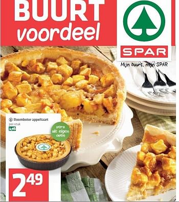 Aanbiedingen Roomboter appeltaart - Spar - Geldig van 25/09/2014 tot 01/10/2014 bij Spar