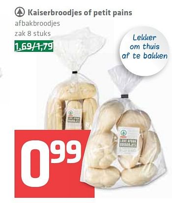Aanbiedingen Kaiserbroodjes of petit pains - Spar - Geldig van 25/09/2014 tot 01/10/2014 bij Spar