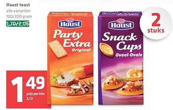 Aanbiedingen Haust toast - Haust - Geldig van 25/09/2014 tot 01/10/2014 bij Spar