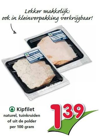 Aanbiedingen Kipfilet naturel, tuinkruiden of uit de polder - Spar - Geldig van 25/09/2014 tot 01/10/2014 bij Attent