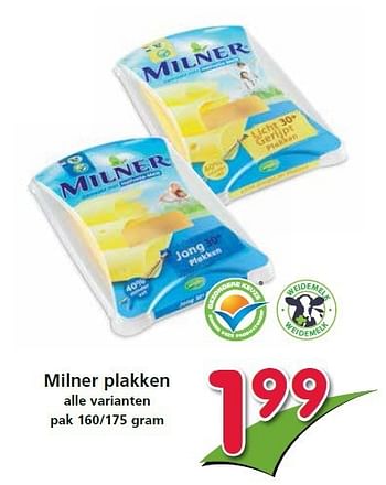 Aanbiedingen Milner plakken - Milner - Geldig van 25/09/2014 tot 01/10/2014 bij Attent