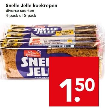 Aanbiedingen Snelle jelle koekrepen - Huismerk deen supermarkt - Geldig van 28/09/2014 tot 04/10/2014 bij Deen Supermarkten