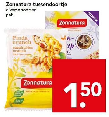 Aanbiedingen Zonnatura tussendoortje - Zonnatura - Geldig van 28/09/2014 tot 04/10/2014 bij Deen Supermarkten
