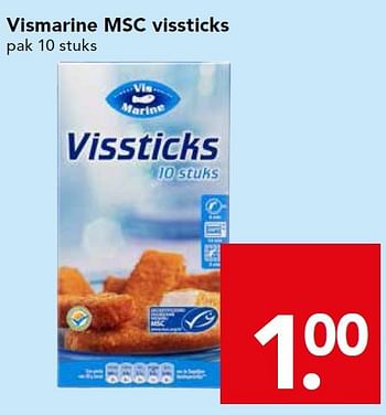 Aanbiedingen Vismarine msc vissticks - Vismarine - Geldig van 28/09/2014 tot 04/10/2014 bij Deen Supermarkten