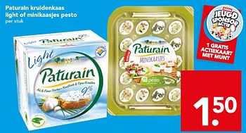 Aanbiedingen Paturain kruidenkaas light of minikaasjes pesto - Paturain - Geldig van 28/09/2014 tot 04/10/2014 bij Deen Supermarkten