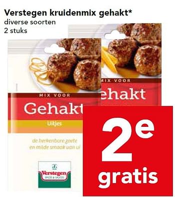 Aanbiedingen Verstegen kruidenmix gehakt - Verstegen - Geldig van 28/09/2014 tot 04/10/2014 bij Deen Supermarkten