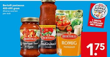 Aanbiedingen Bertolli pastasaus - Bertolli - Geldig van 28/09/2014 tot 04/10/2014 bij Deen Supermarkten