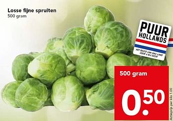 Aanbiedingen Losse fijne spruiten - Huismerk deen supermarkt - Geldig van 28/09/2014 tot 04/10/2014 bij Deen Supermarkten