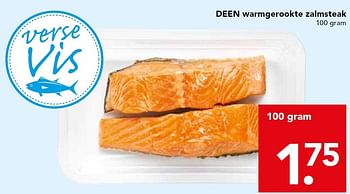 Aanbiedingen Deen warmgerookte zalmsteak - Huismerk deen supermarkt - Geldig van 28/09/2014 tot 04/10/2014 bij Deen Supermarkten