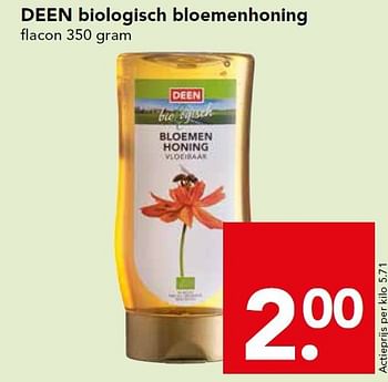 Aanbiedingen Deen biologisch bloemenhoning - Huismerk deen supermarkt - Geldig van 28/09/2014 tot 04/10/2014 bij Deen Supermarkten