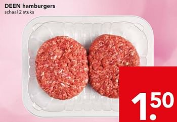 Aanbiedingen Deen hamburgers - Huismerk deen supermarkt - Geldig van 28/09/2014 tot 04/10/2014 bij Deen Supermarkten
