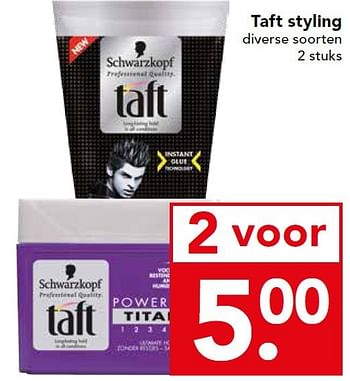 Aanbiedingen Taft styling 2voor - Taft - Geldig van 28/09/2014 tot 04/10/2014 bij Deen Supermarkten
