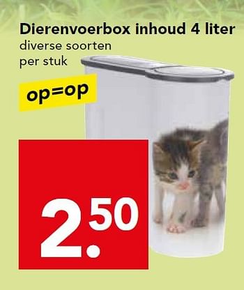 Aanbiedingen Dierenvoerbox inhoud - Huismerk deen supermarkt - Geldig van 28/09/2014 tot 04/10/2014 bij Deen Supermarkten