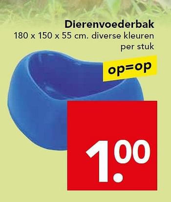 Aanbiedingen Dierenvoederbak - Huismerk deen supermarkt - Geldig van 28/09/2014 tot 04/10/2014 bij Deen Supermarkten