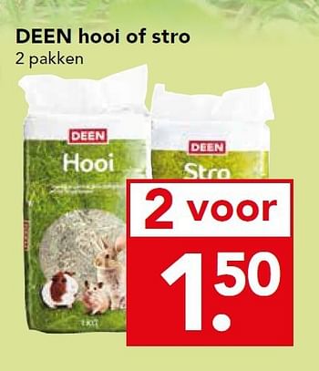 Aanbiedingen Deen hooi of stro 2voor - Huismerk deen supermarkt - Geldig van 28/09/2014 tot 04/10/2014 bij Deen Supermarkten