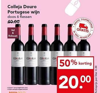 Aanbiedingen Colleja douro portugese wijn - Rode wijnen - Geldig van 28/09/2014 tot 04/10/2014 bij Deen Supermarkten