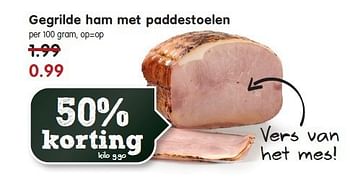 Aanbiedingen Gegrilde ham met paddestoelen - Huismerk - Em-té - Geldig van 28/09/2014 tot 04/10/2014 bij Em-té