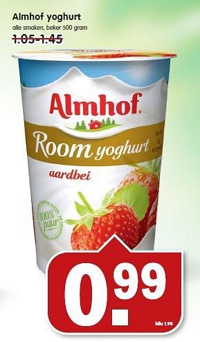Aanbiedingen Almhof yoghurt - Almhof - Geldig van 28/09/2014 tot 04/10/2014 bij Em-té