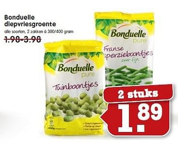 Aanbiedingen Bonduelle diepvriesgroente 2 stuks - Bonduelle - Geldig van 28/09/2014 tot 04/10/2014 bij Em-té