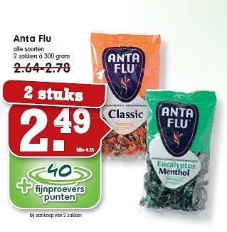 Aanbiedingen Anta flu 2 stuks - Anta Flu - Geldig van 28/09/2014 tot 04/10/2014 bij Em-té
