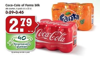 Aanbiedingen Coca-cola of fanta blik - Coca Cola - Geldig van 28/09/2014 tot 04/10/2014 bij Em-té