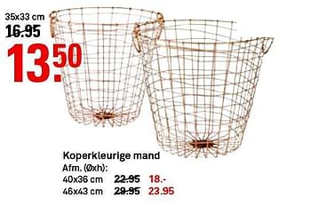 Aanbiedingen Koperkleurige mand - Huismerk Karwei - Geldig van 28/09/2014 tot 04/10/2014 bij Karwei