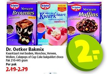 Aanbiedingen Dr. oetker bakmix kwarktaart met bodem, monchou, verwen - Dr. Oetker - Geldig van 28/09/2014 tot 04/10/2014 bij Plus
