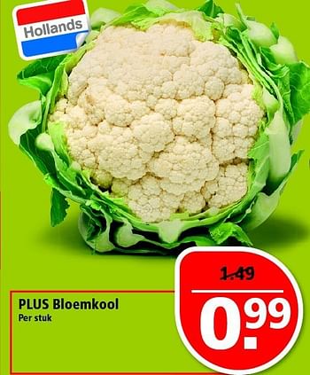 Aanbiedingen Plus bloemkool - Huismerk - Plus - Geldig van 28/09/2014 tot 04/10/2014 bij Plus
