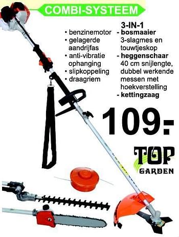Aanbiedingen Combi-systeem 3-in-1 - Top Garden - Geldig van 29/09/2014 tot 19/10/2014 bij Van Cranenbroek