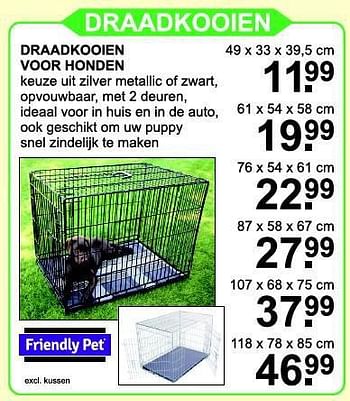 Aanbiedingen Draadkooien voor honden - Friendly pet - Geldig van 29/09/2014 tot 19/10/2014 bij Van Cranenbroek