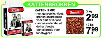 Aanbiedingen Kattenbrokken - Smulti - Geldig van 29/09/2014 tot 19/10/2014 bij Van Cranenbroek