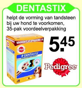 Aanbiedingen Dentastix - Pedigree - Geldig van 29/09/2014 tot 19/10/2014 bij Van Cranenbroek