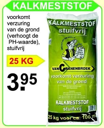 Aanbiedingen Kalkmeststof - Huismerk - Van Cranenbroek - Geldig van 29/09/2014 tot 19/10/2014 bij Van Cranenbroek