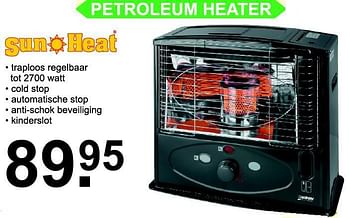 Aanbiedingen Petroleum heater - Sun Heat - Geldig van 29/09/2014 tot 19/10/2014 bij Van Cranenbroek