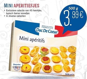 Aanbiedingen Mini aperitiefjes - Duc De Coeur - Geldig van 29/09/2014 tot 05/10/2014 bij Lidl