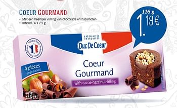 Aanbiedingen Coeur gourmand - Duc De Coeur - Geldig van 29/09/2014 tot 05/10/2014 bij Lidl