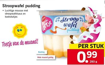 Aanbiedingen Stroopwafel pudding - Huismerk - Lidl - Geldig van 29/09/2014 tot 05/10/2014 bij Lidl