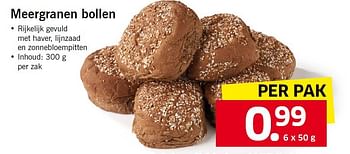 Aanbiedingen Meergranen bollen - Huismerk - Lidl - Geldig van 29/09/2014 tot 05/10/2014 bij Lidl