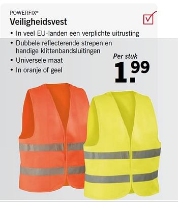 Aanbiedingen Powerfix veiligheidsvest - PowerFix - Geldig van 29/09/2014 tot 05/10/2014 bij Lidl