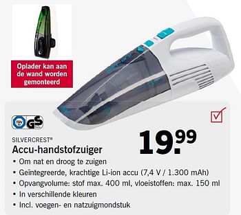 Aanbiedingen Silvercrest accu-handstofzuiger - SilverCrest - Geldig van 29/09/2014 tot 05/10/2014 bij Lidl